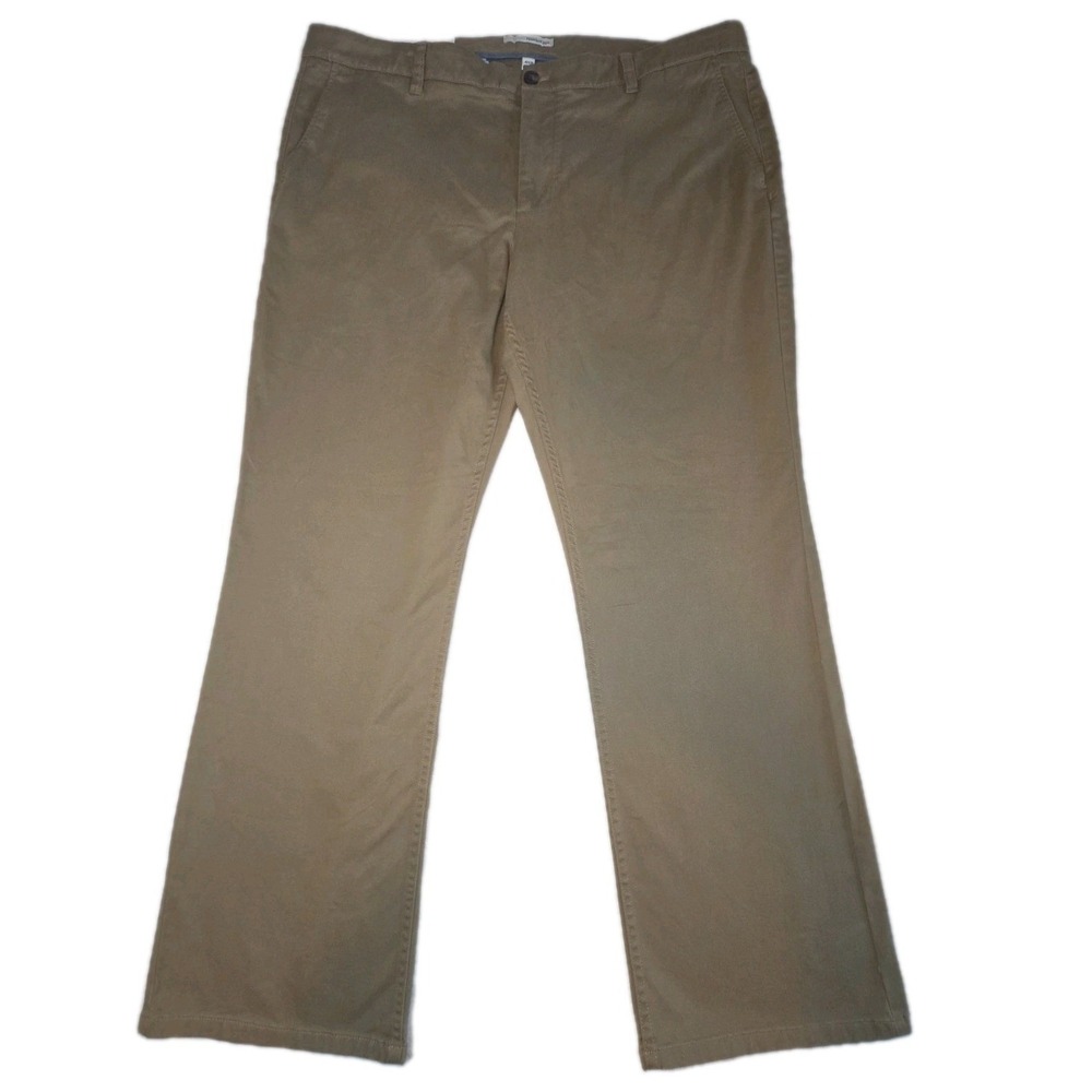 HAWKER RYE Chino Pants Mens 40 x 30 Straight Leg Brown Beige Soft Stretch NEW